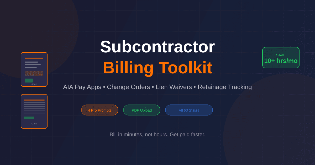 Subcontractor Billing Toolkit